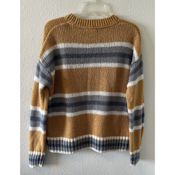 Rip Curl Women's Sweater Size Small Oversized Striped Y2K Retro Vibe Orange Gray - Picture 6 of 13